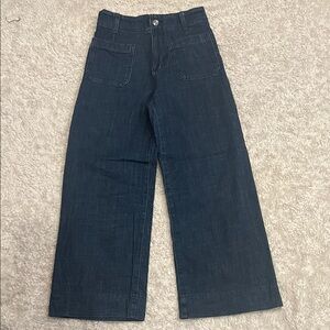 LC Lauren Conrad super high-rise wide leg cropped size 2 . Dark Blue